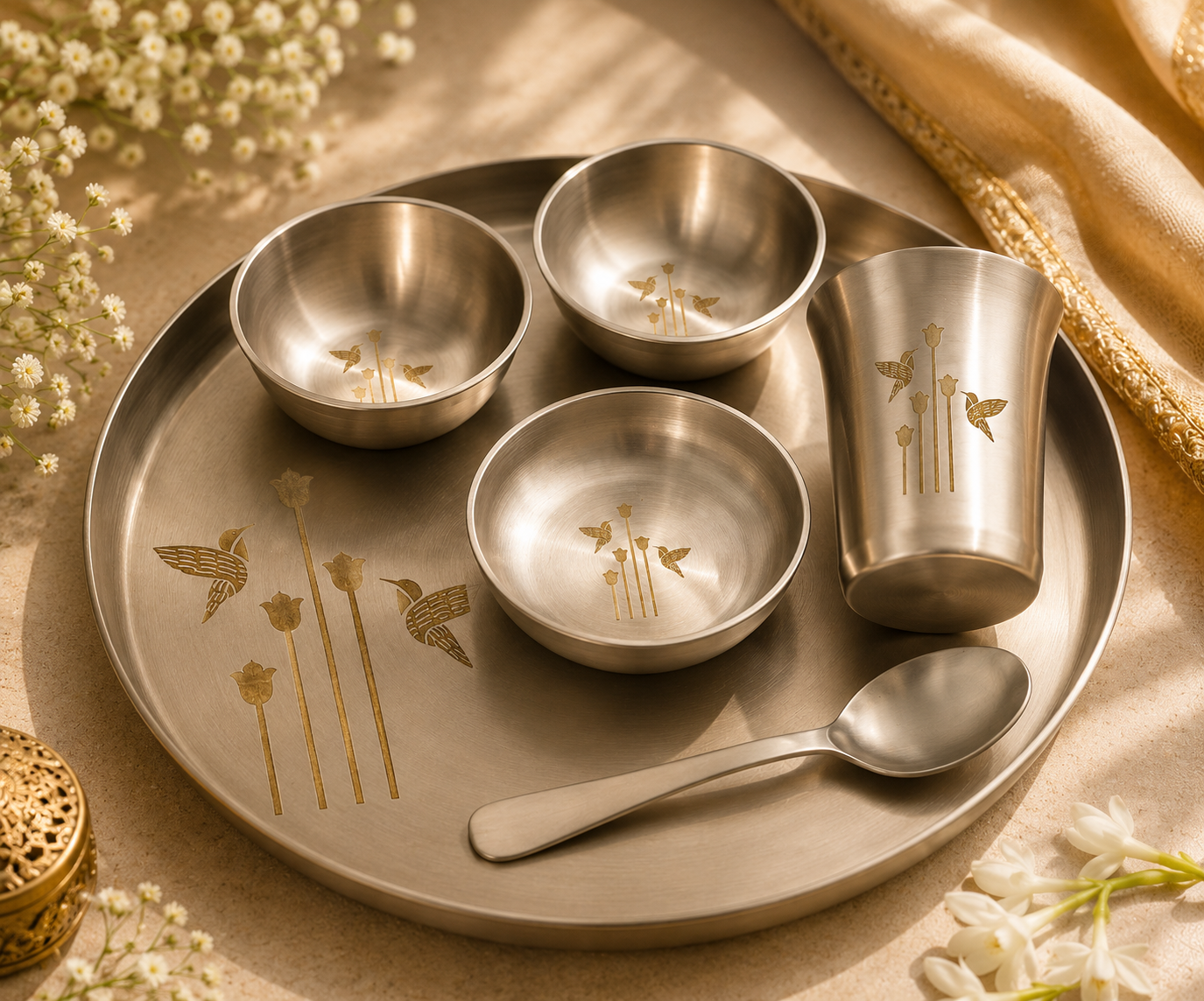 Bronze Dinner Set for 1