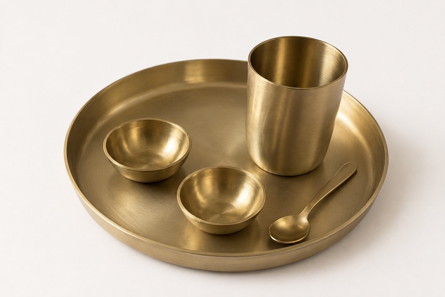 Pure Kansa Bhog Set – Matt Finish