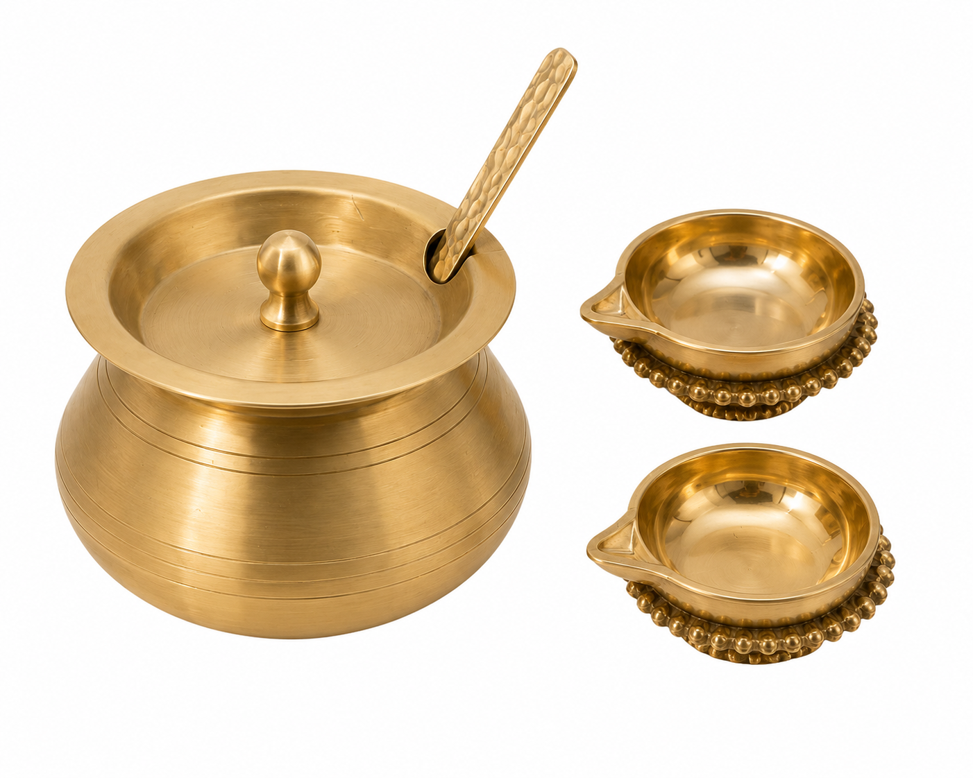 Pure Kansa Ghee Lota & Diya Set