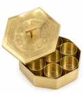 Engraved Brass Masala Box