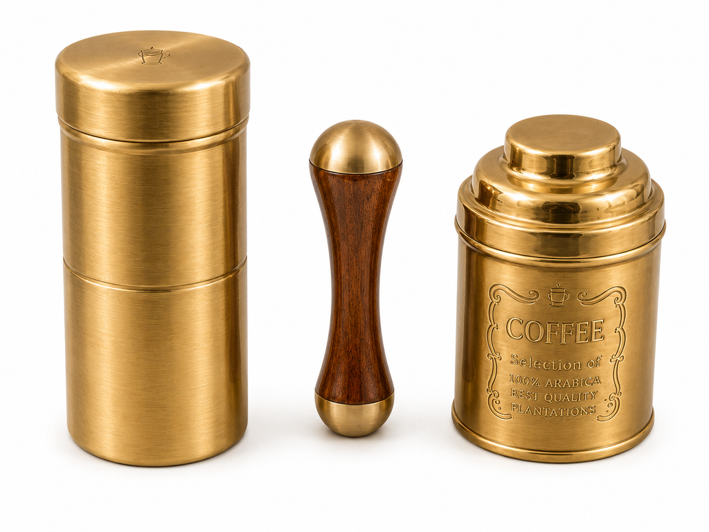 Brass Coffee & Kansa Wellness Set